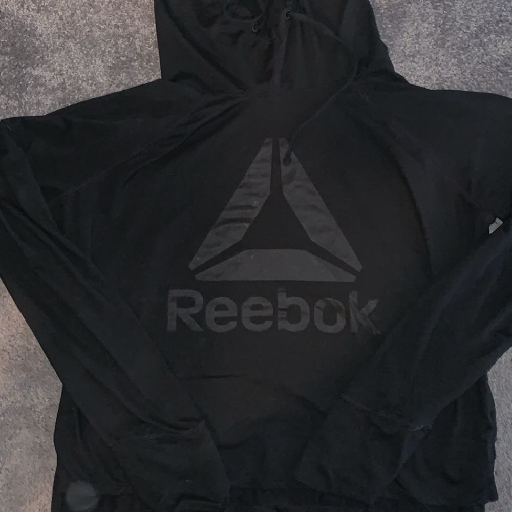 Black Reebok Cropped Hoodie size M